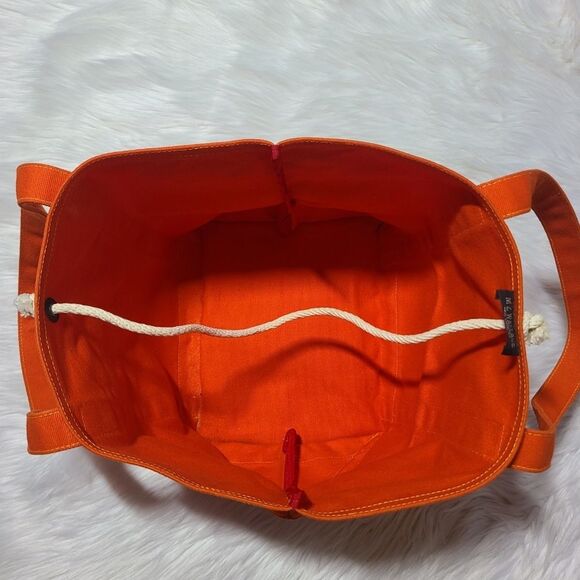 MZ Wallace|Rare Orange Canvas Tote Bag - Picture 4 of 8